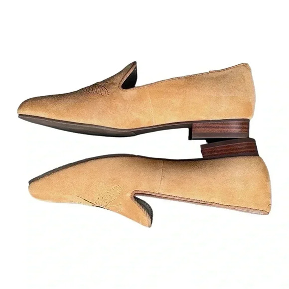 AARAY | NWOT | QUEEN BEE EMBROIDERED YELLOW SUEDE LOAFERS | SIZE: 7.5 M - Picture 7 of 10